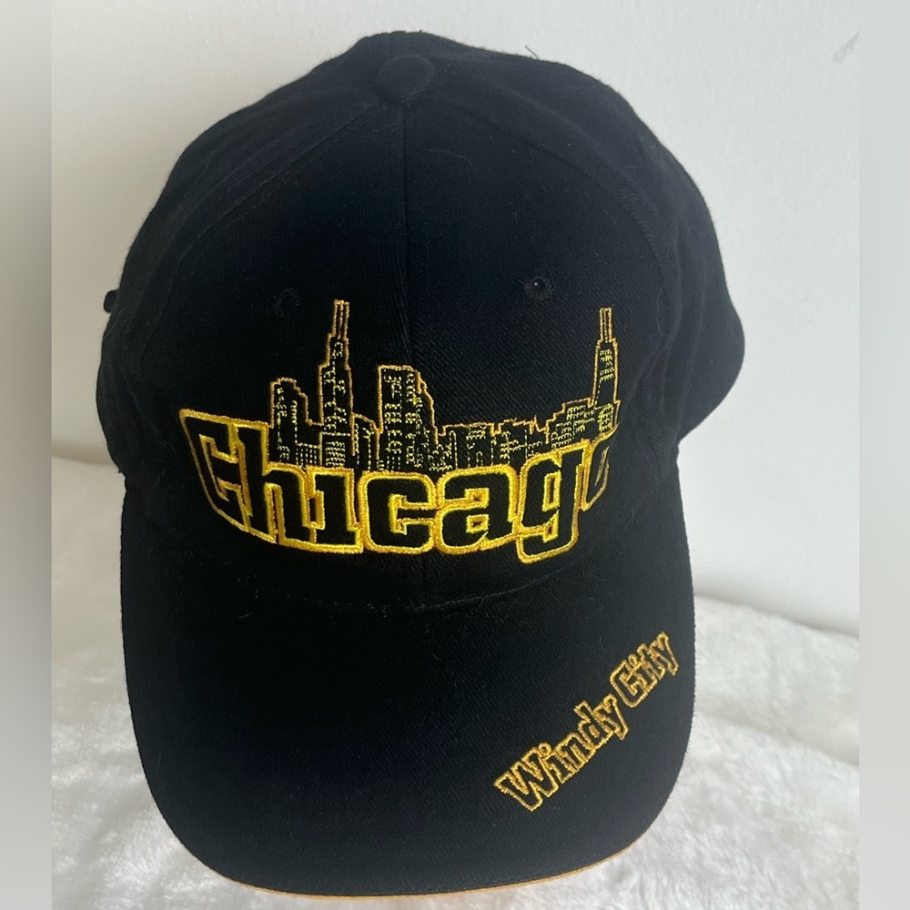 Vintage Chicago Skyline Baseball Hat Embroidered 100% cotton adjustable one size